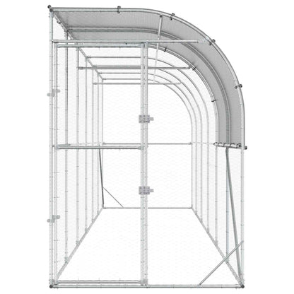 Kippenhok Tegen de Muur zilver 600 x 100 x 215 cm