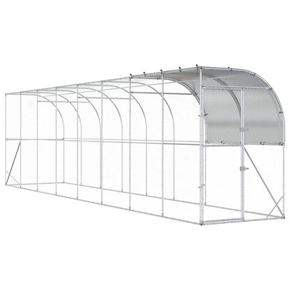 Kippenhok Tegen de Muur zilver 800 x 100 x 215 cm