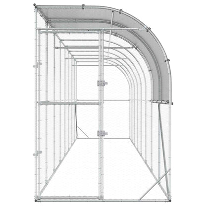 Kippenhok Tegen de Muur zilver 800 x 100 x 215 cm
