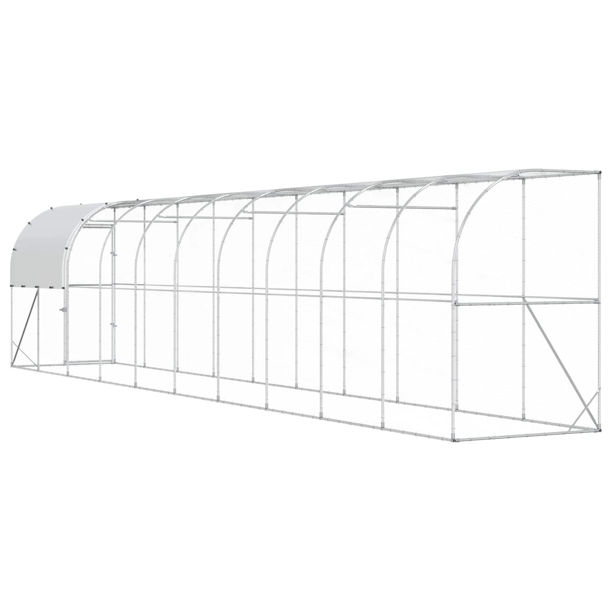 Kippenhok Tegen de Muur zilver 1000 x 100 x 215 cm