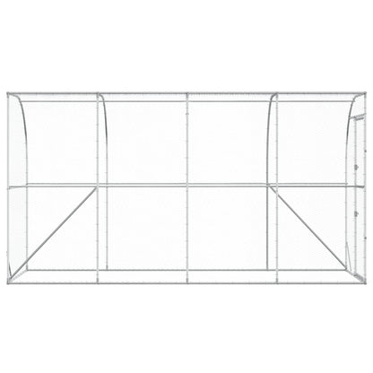 Kippenhok Tegen de Muur zilver 600 x 150 x 215 cm