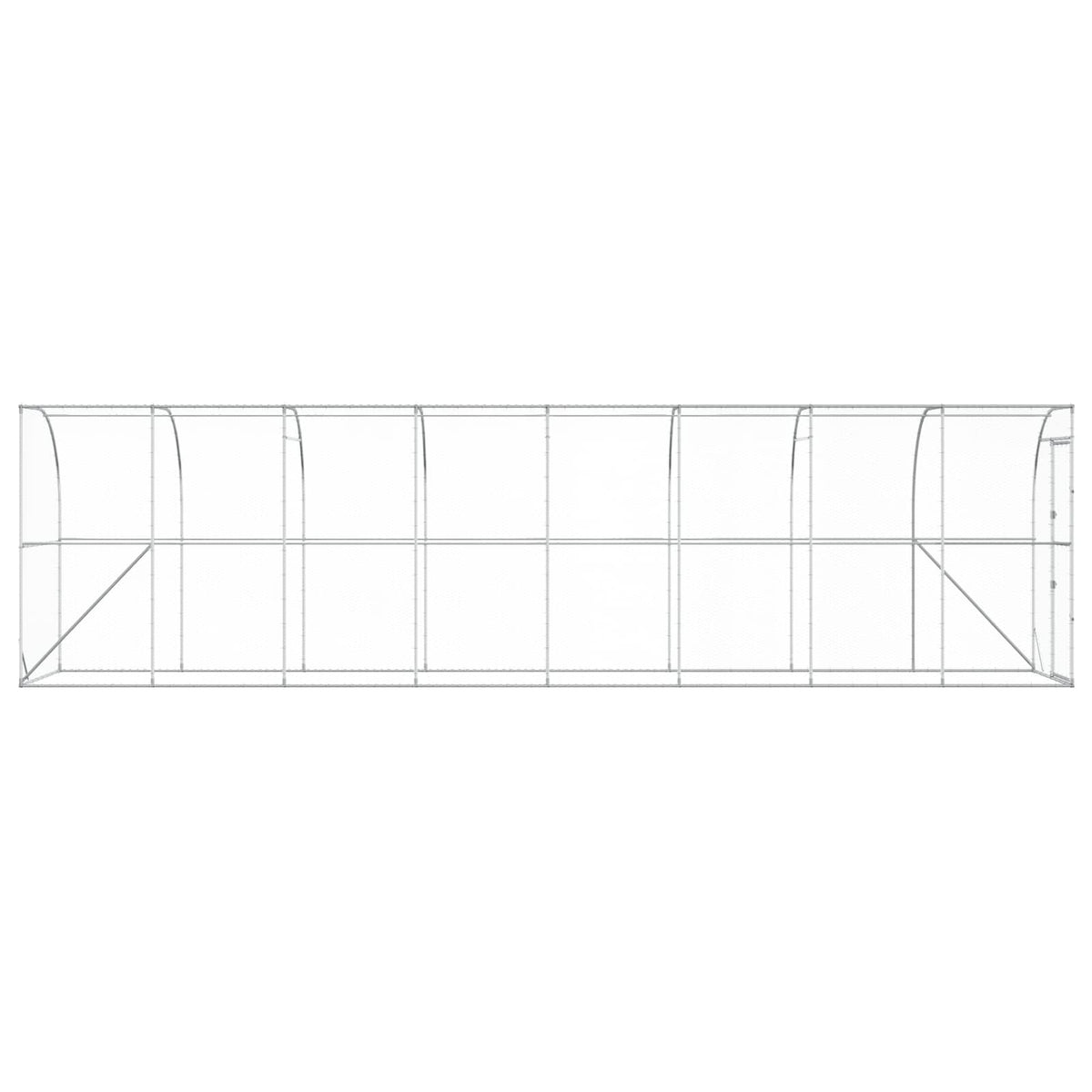 Kippenhok Tegen de Muur zilver 600 x 150 x 215 cm