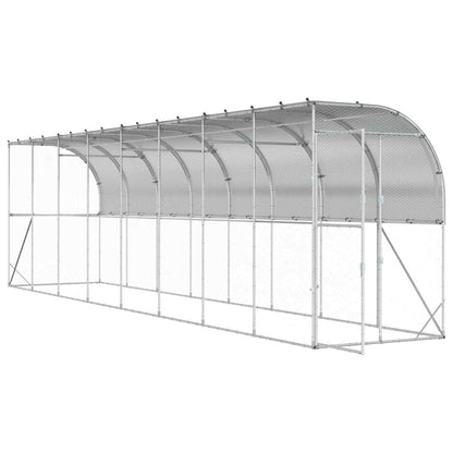 Kippenhok Tegen de Muur zilver 600 x 150 x 215 cm