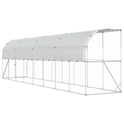 Kippenhok Tegen de Muur zilver 600 x 150 x 215 cm