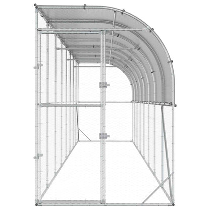 Kippenhok Tegen de Muur zilver 600 x 150 x 215 cm