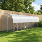 Kippenhok 1000x150x215 cm gegalvaniseerd staal zilver
