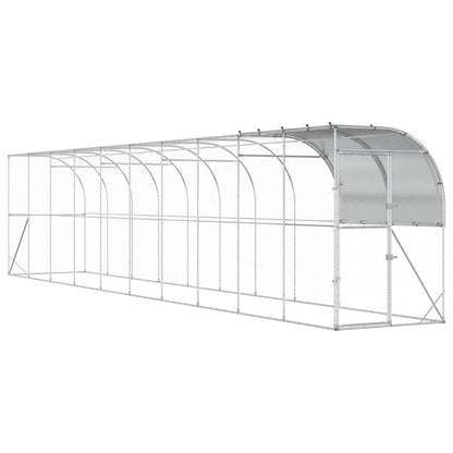 Kippenhok Tegen de Muur zilver 1000 x 150 x 215 cm