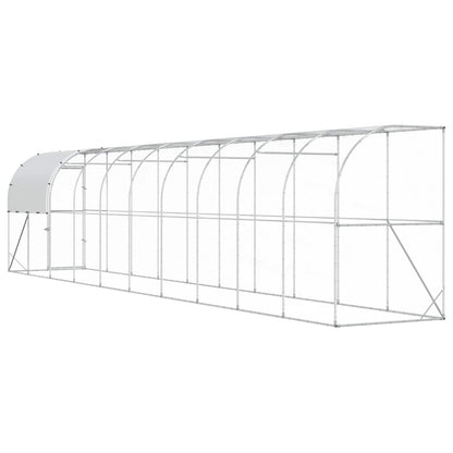 Kippenhok Tegen de Muur zilver 1000 x 150 x 215 cm