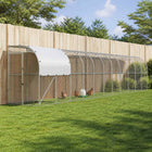 Kippenhok 1200x150x215 cm zilver tegen muur