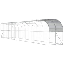 Kippenhok Tegen de Muur zilver 1200 x 150 x 215 cm