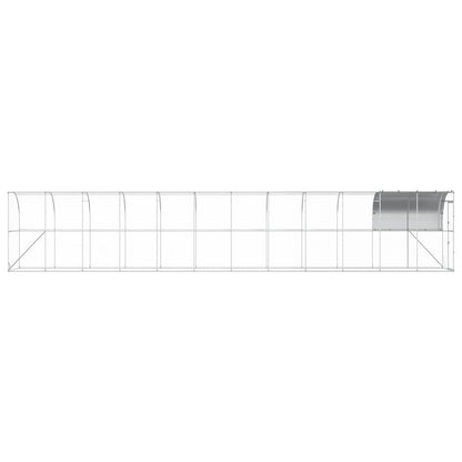 Kippenhok Tegen de Muur zilver 1200 x 150 x 215 cm