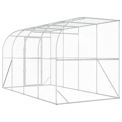 Kippenhok Tegen de Muur zilver 600 x 150 x 215 cm
