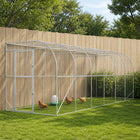 Kippenhok 600x150x215 cm gegalvaniseerd staal zilver