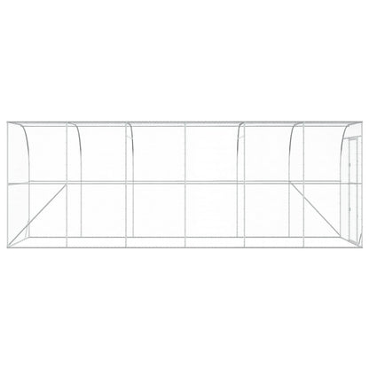 Kippenhok Tegen de Muur zilver 600 x 150 x 215 cm