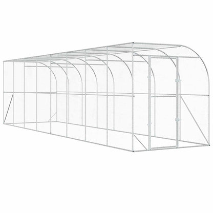 Kippenhok Tegen de Muur zilver 600 x 150 x 215 cm