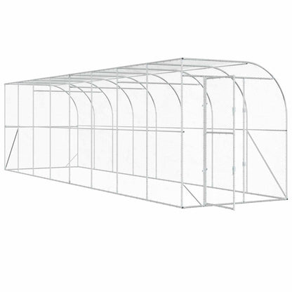Kippenhok Tegen de Muur zilver 600 x 150 x 215 cm