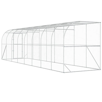 Kippenhok Tegen de Muur zilver 600 x 150 x 215 cm