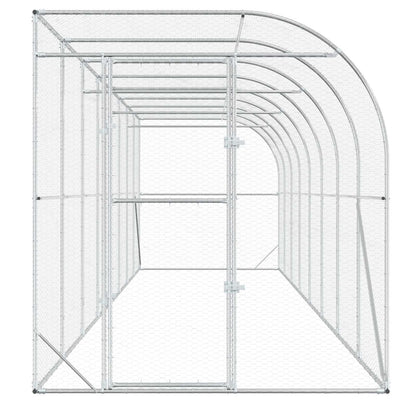 Kippenhok Tegen de Muur zilver 600 x 150 x 215 cm