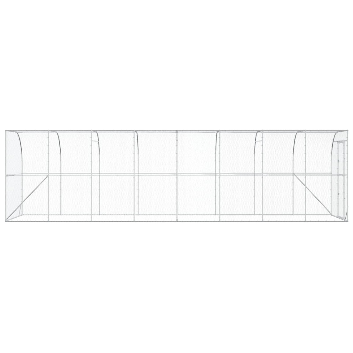Kippenhok Tegen de Muur zilver 600 x 150 x 215 cm