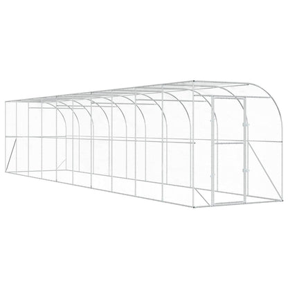 Kippenhok Tegen de Muur zilver 600 x 150 x 215 cm