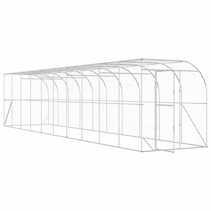 Kippenhok Tegen de Muur zilver 600 x 150 x 215 cm