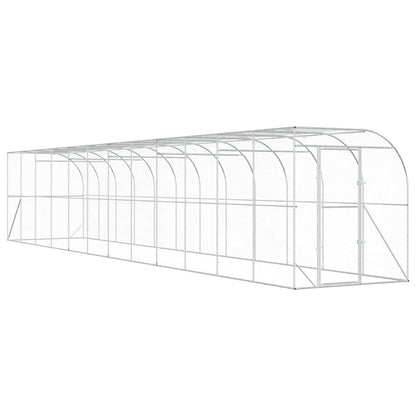 Kippenhok Tegen de Muur zilver 600 x 150 x 215 cm
