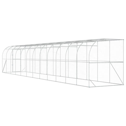 Kippenhok Tegen de Muur zilver 600 x 150 x 215 cm