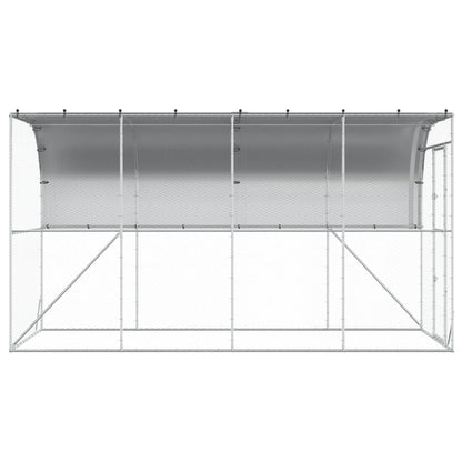 Kippenhok Tegen de Muur zilver 600 x 150 x 215 cm