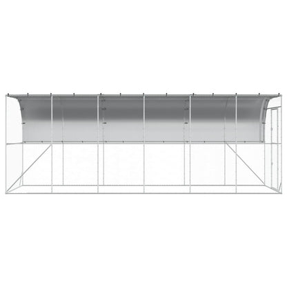 Kippenhok Tegen de Muur zilver 600 x 150 x 215 cm