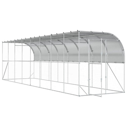 Kippenhok Tegen de Muur zilver 600 x 150 x 215 cm