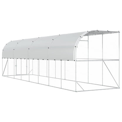 Kippenhok Tegen de Muur zilver 600 x 150 x 215 cm