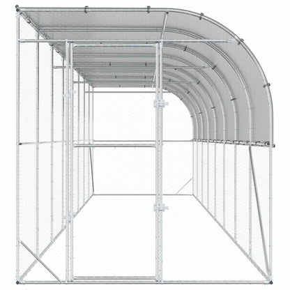 Kippenhok Tegen de Muur zilver 600 x 150 x 215 cm