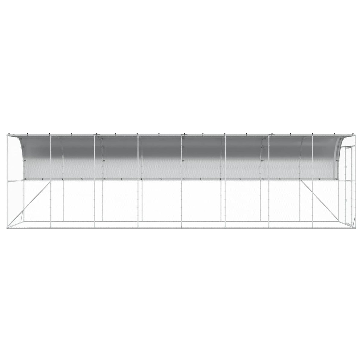 Kippenhok Tegen de Muur zilver 600 x 150 x 215 cm
