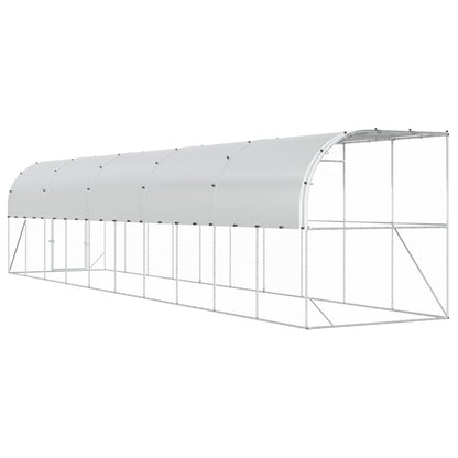 Kippenhok Tegen de Muur zilver 600 x 150 x 215 cm