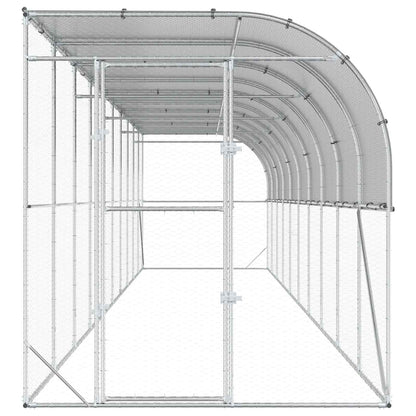 Kippenhok Tegen de Muur zilver 600 x 150 x 215 cm