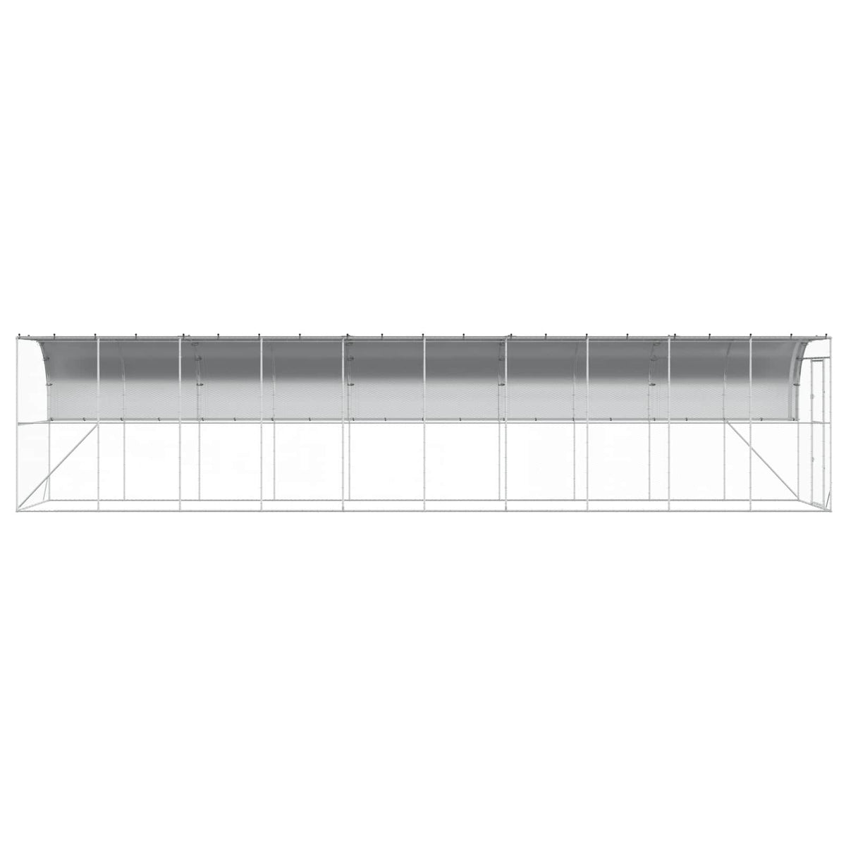 Kippenhok Tegen de Muur zilver 600 x 150 x 215 cm