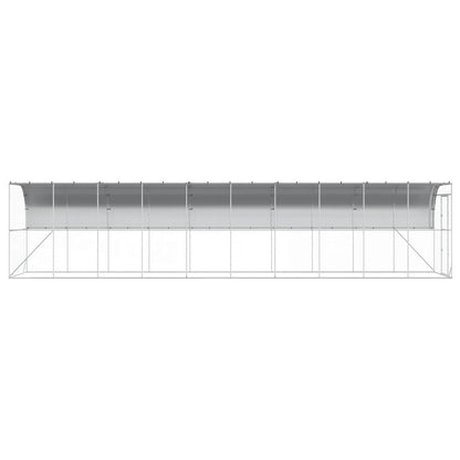 Kippenhok Tegen de Muur zilver 600 x 150 x 215 cm