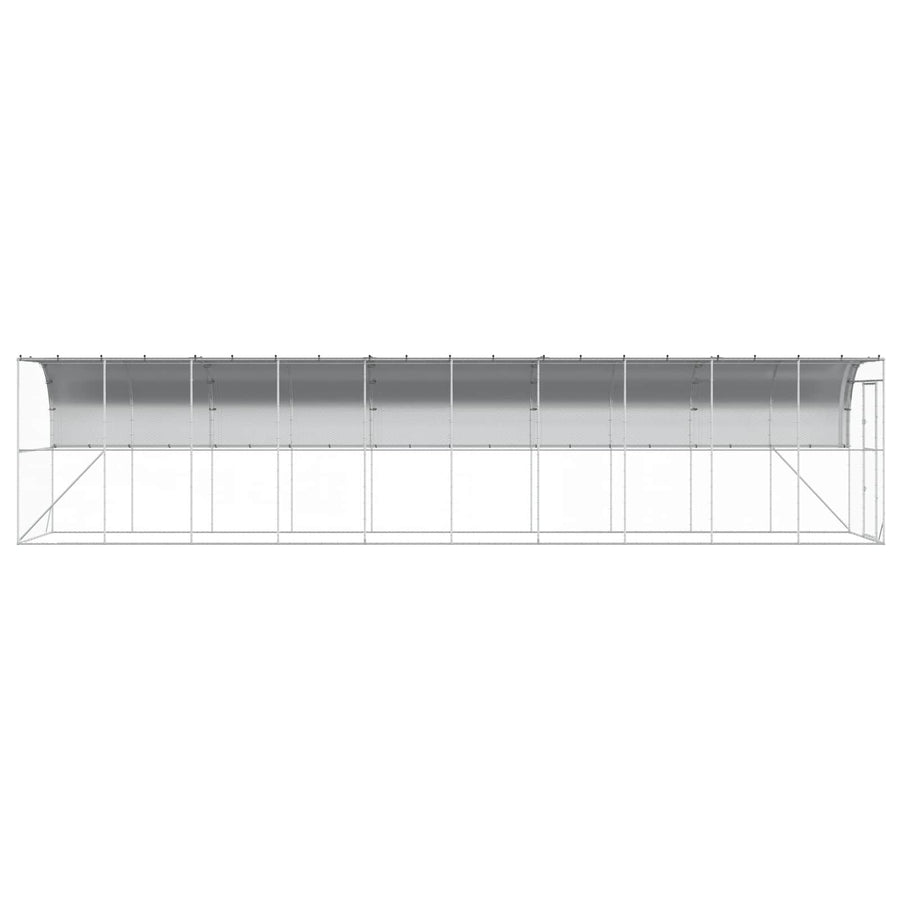 Kippenhok Tegen de Muur zilver 600 x 150 x 215 cm