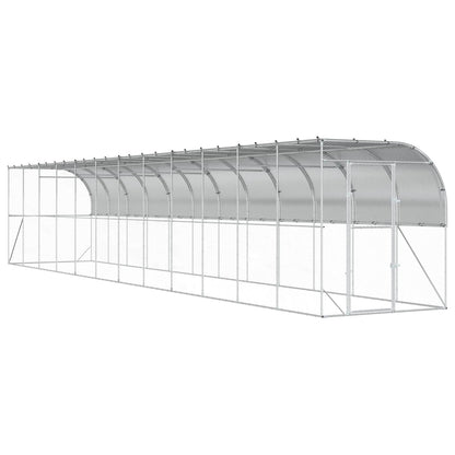 Kippenhok Tegen de Muur zilver 600 x 150 x 215 cm