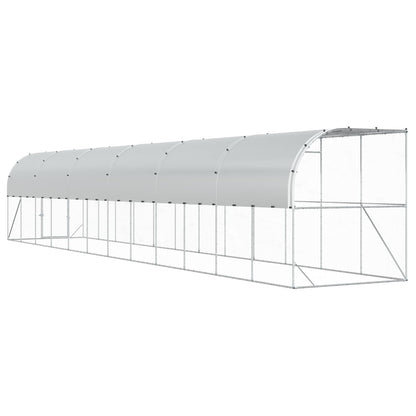 Kippenhok Tegen de Muur zilver 600 x 150 x 215 cm
