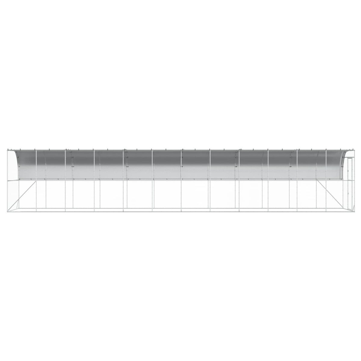 Kippenhok Tegen de Muur zilver 600 x 150 x 215 cm