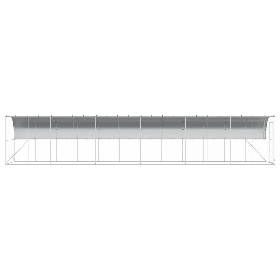 Kippenhok Tegen de Muur zilver 600 x 150 x 215 cm