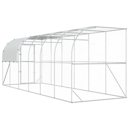 Kippenhok Tegen de Muur zilver 600 x 200 x 215 cm