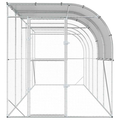 Kippenhok Tegen de Muur zilver 600 x 200 x 215 cm