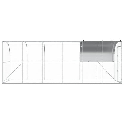 Kippenhok Tegen de Muur zilver 600 x 200 x 215 cm