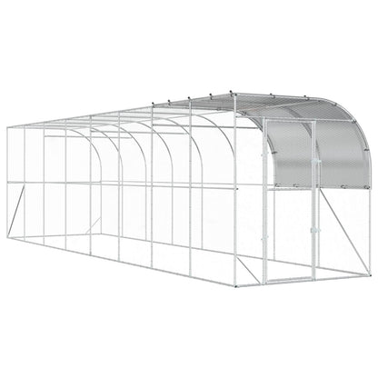 Kippenhok Tegen de Muur zilver 800 x 200 x 215 cm