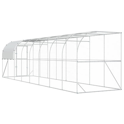 Kippenhok Tegen de Muur zilver 800 x 200 x 215 cm