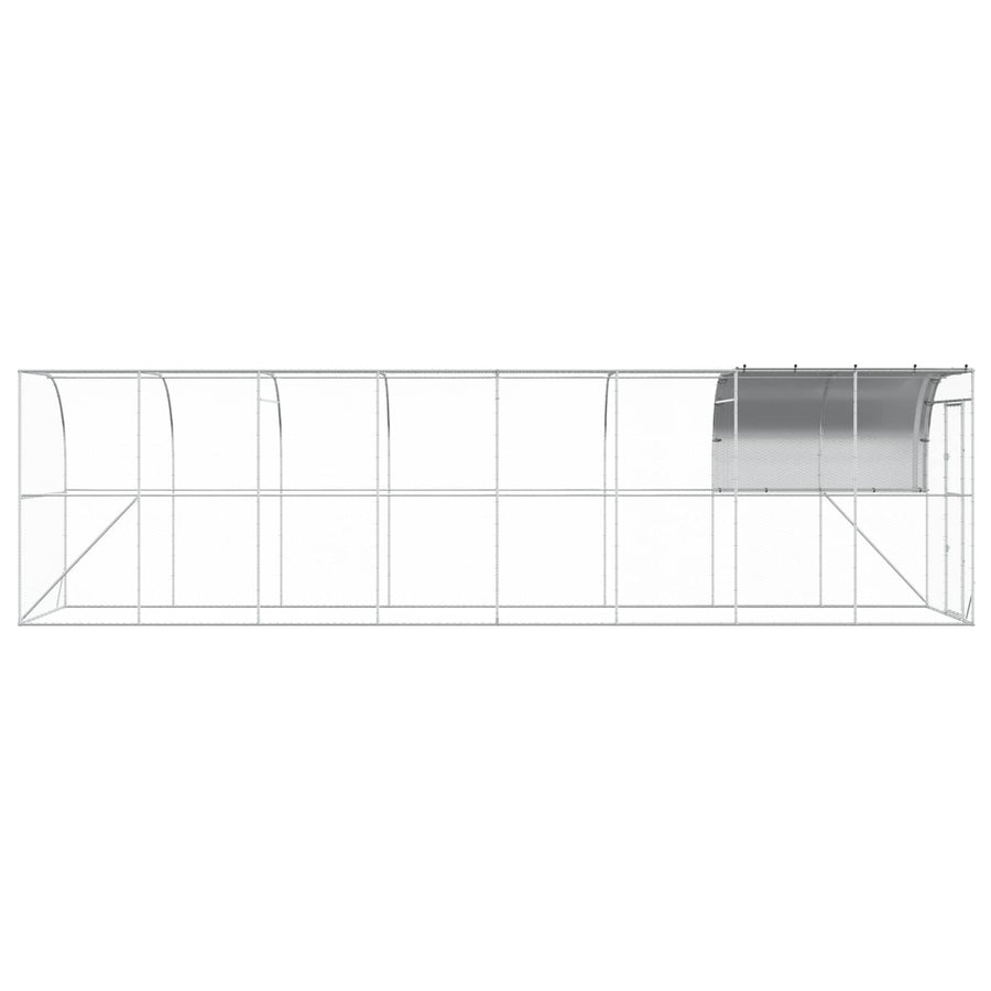 Kippenhok Tegen de Muur zilver 800 x 200 x 215 cm