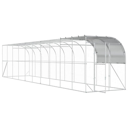 Kippenhok Tegen de Muur zilver 1000 x 200 x 215 cm