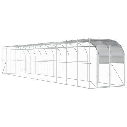 Kippenhok Tegen de Muur zilver 1200 x 200 x 215 cm